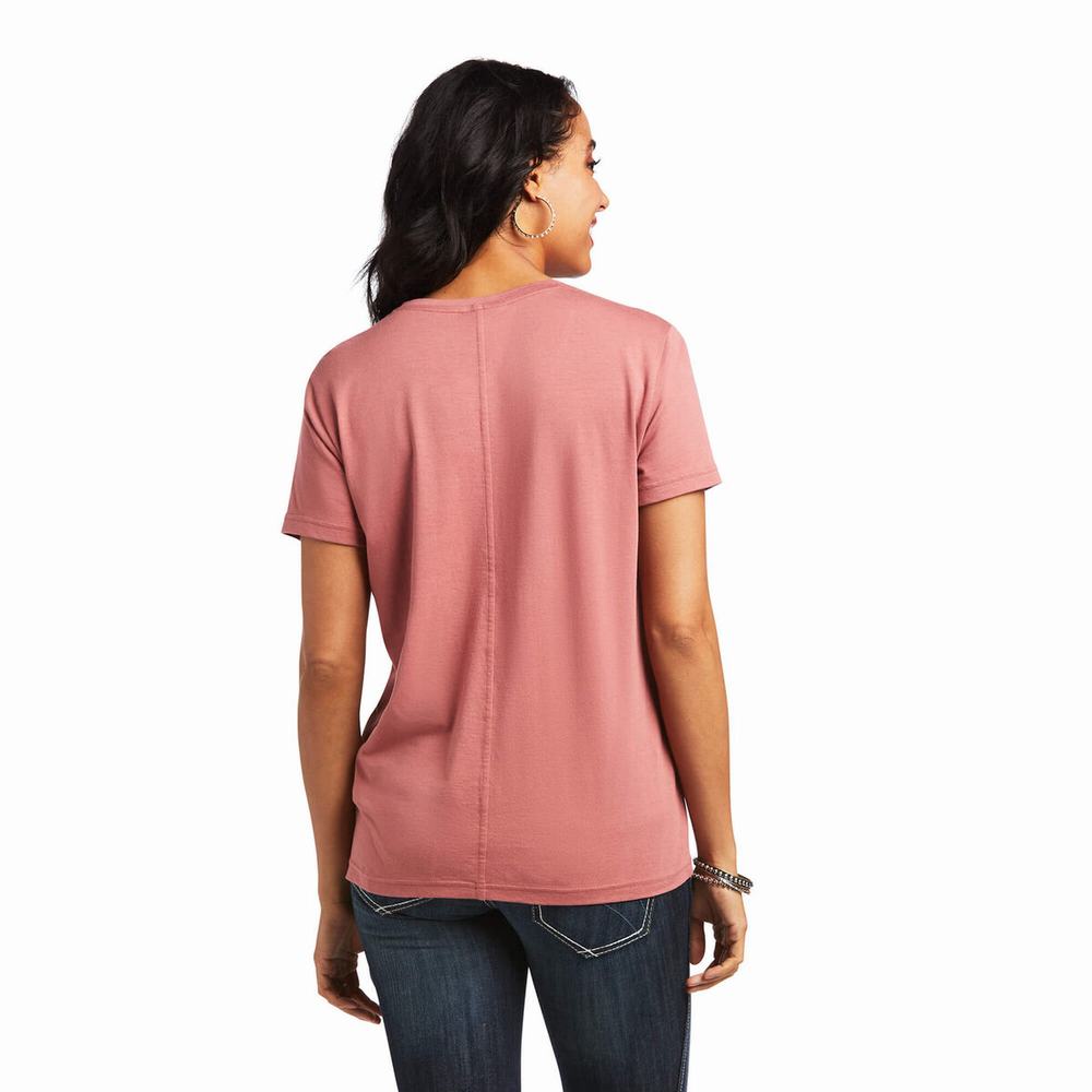 Women's Ariat Element Tops Red | POVZ-29176