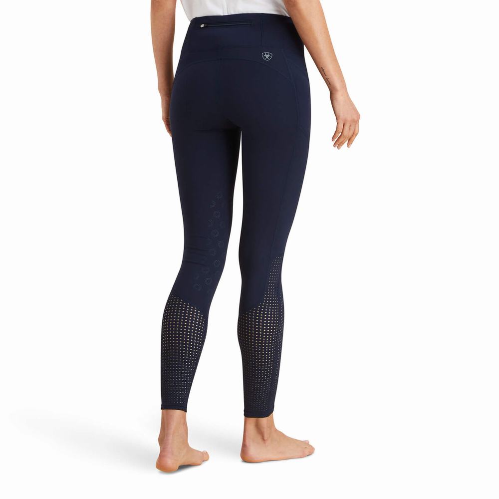 Women's Ariat Eos Knee Patch Pants Navy | IYCK-38512