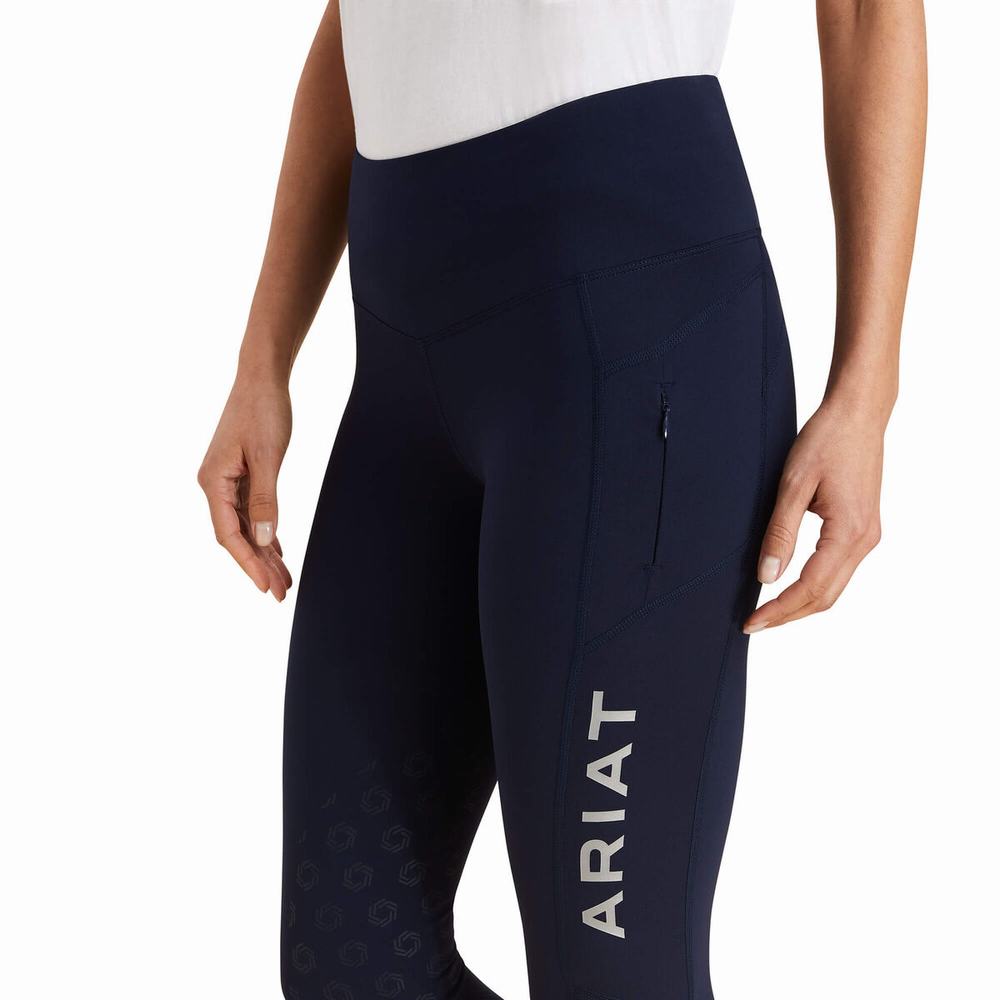 Women's Ariat Eos Knee Patch Pants Navy | IYCK-38512