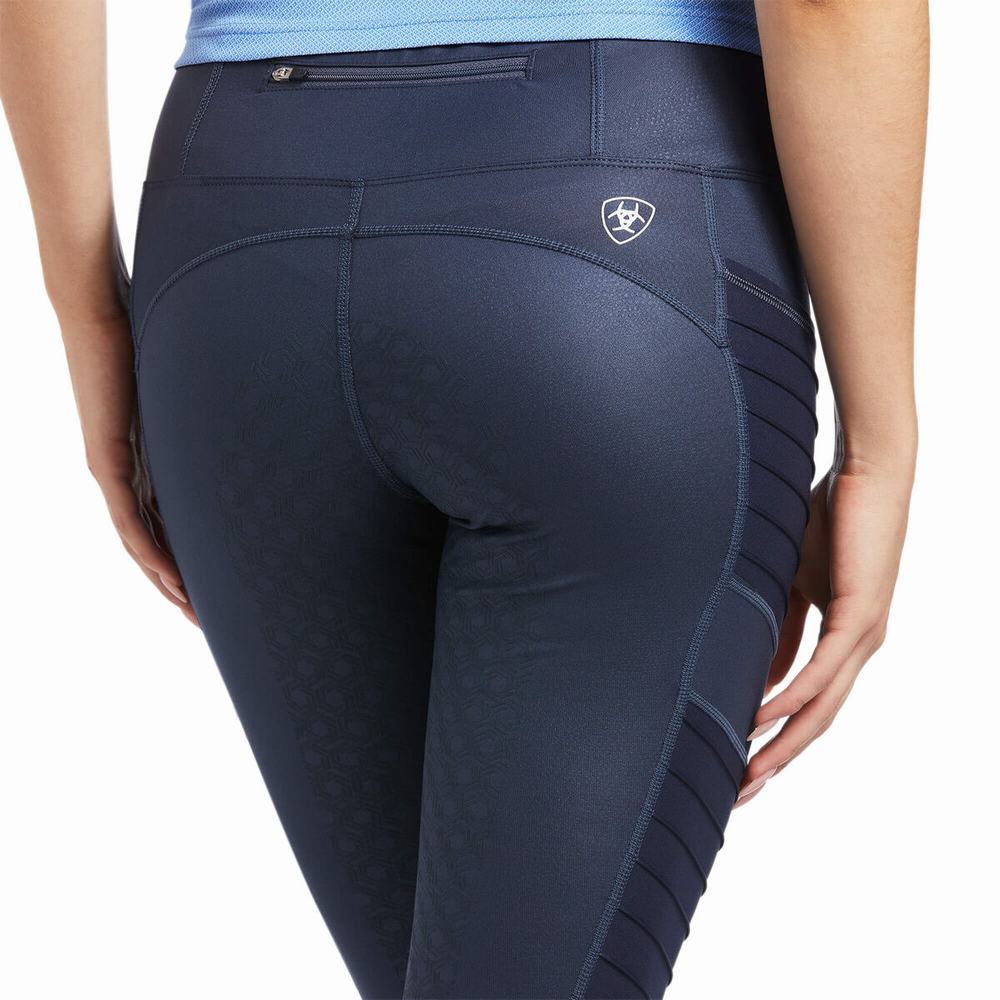 Women's Ariat Eos Moto Full Seat Pants Blue | LQSC-51784