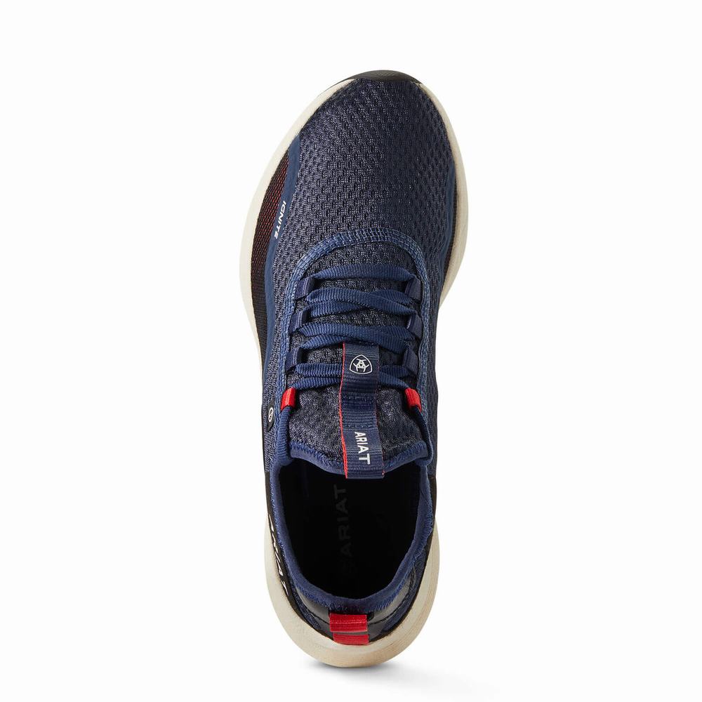 Women's Ariat Ignite Eco Sneakers Navy | TUEA-56124