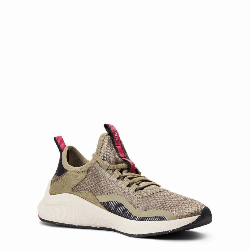 Women's Ariat Ignite Eco Sneakers Olive | YFTM-69580