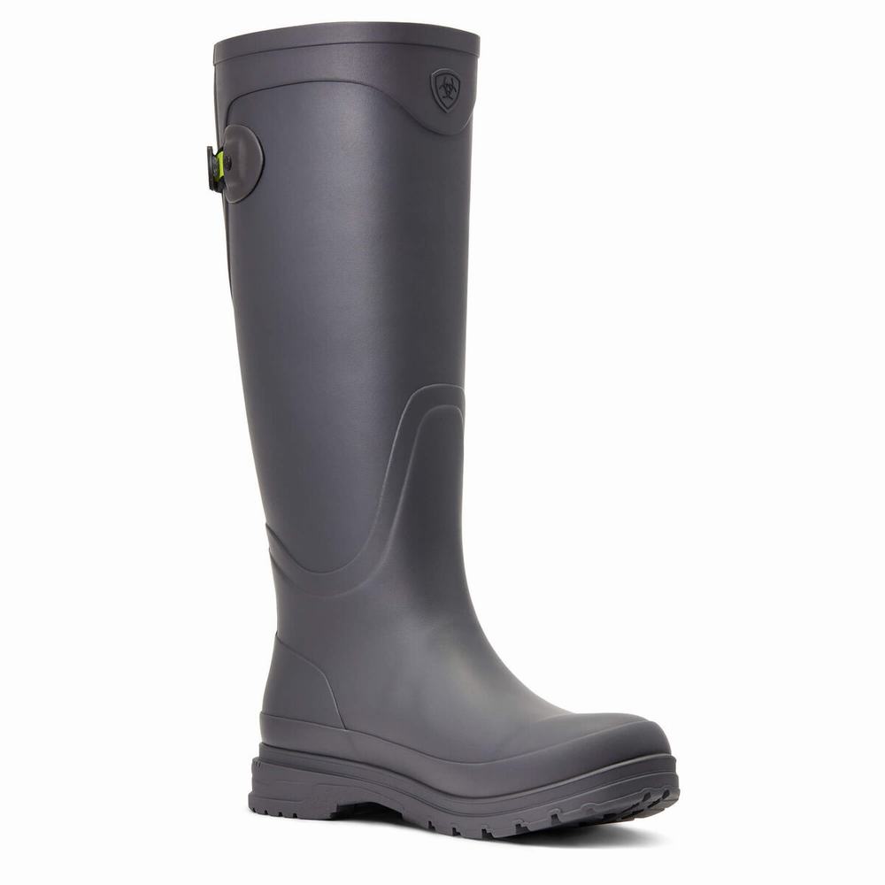 Women's Ariat Kelmarsh Rubber Waterproof Boots Grey | UHYG-03687