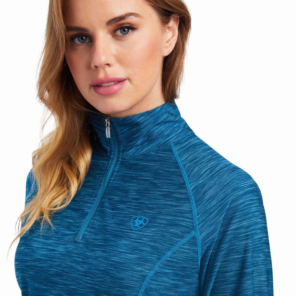 Women's Ariat Laguna 1/4 Zip Tops Multicolor | SUXN-05462