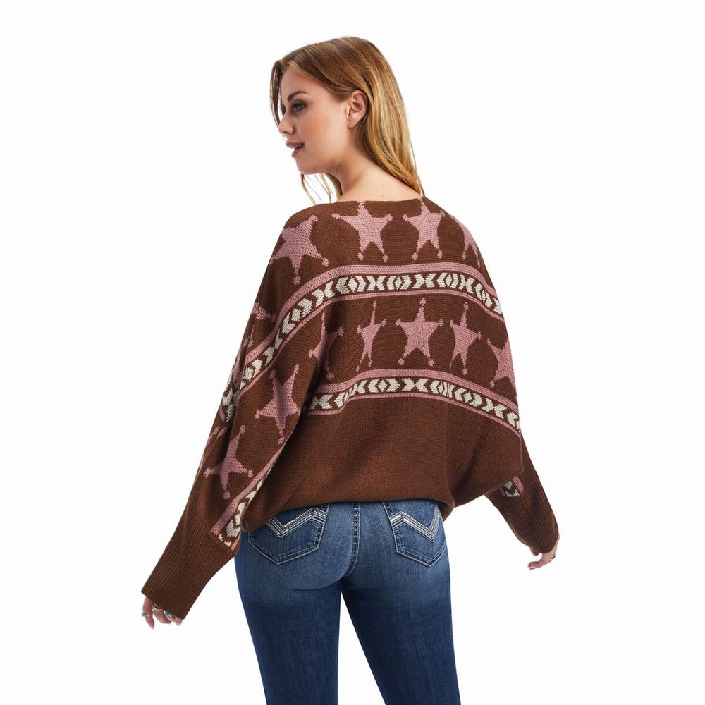 Women's Ariat Lawless Sweaters Multicolor | WHCY-43250