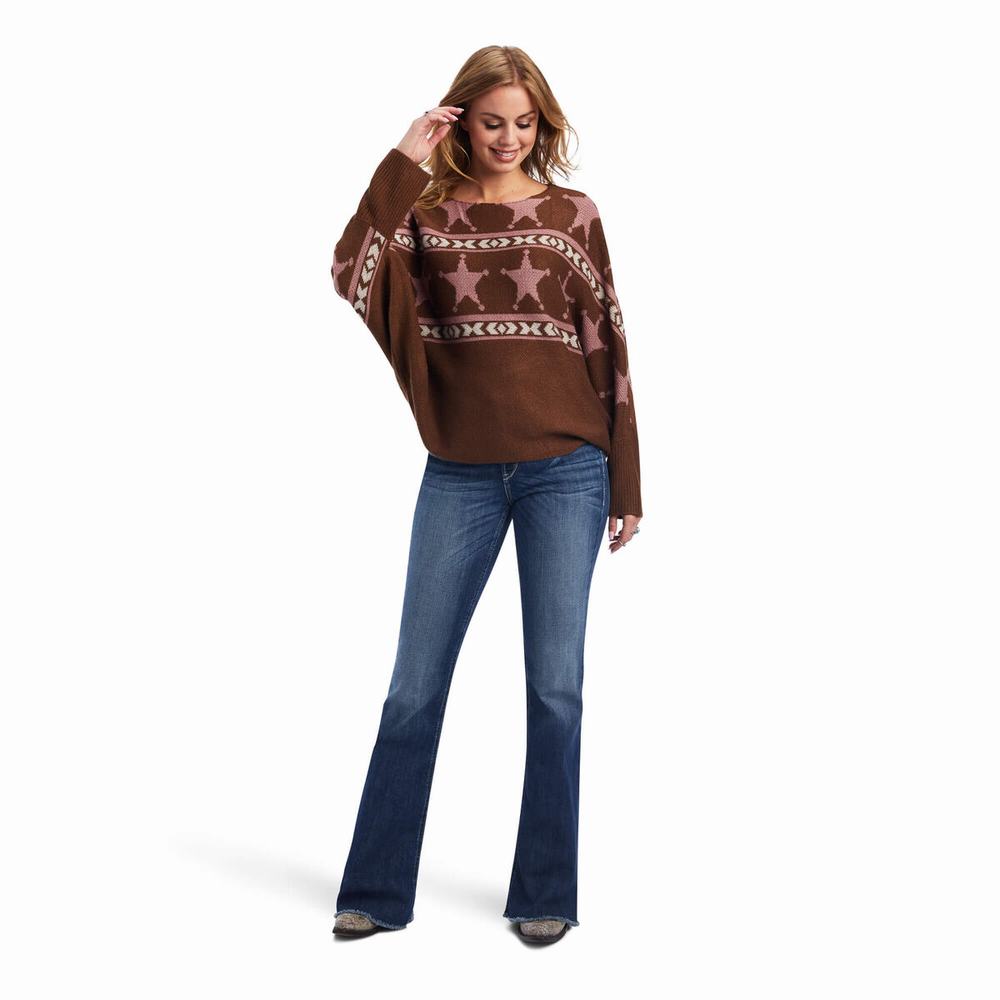 Women's Ariat Lawless Sweaters Multicolor | WHCY-43250