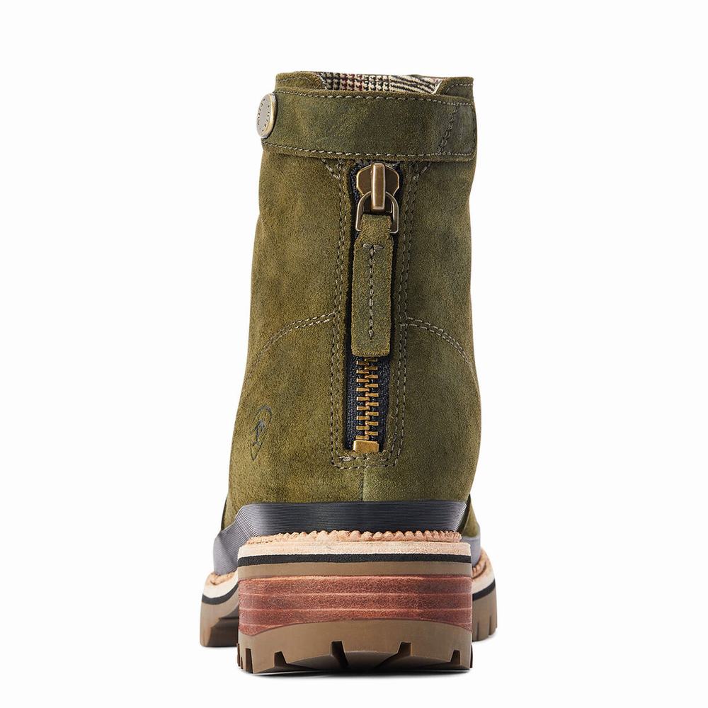 Women's Ariat Leighton Waterproof Waterproof Boots Olive | HDZG-18360