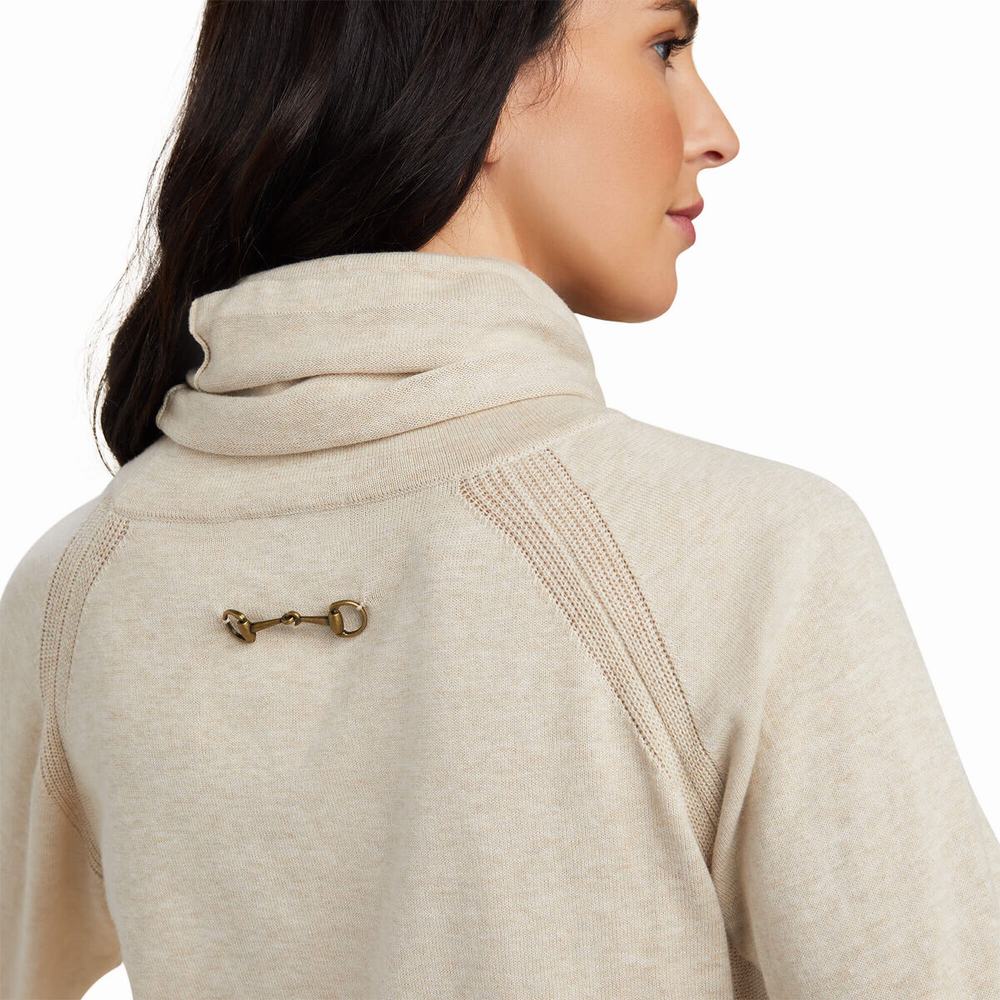 Women's Ariat Lexi Sweaters Beige | UNSF-34167