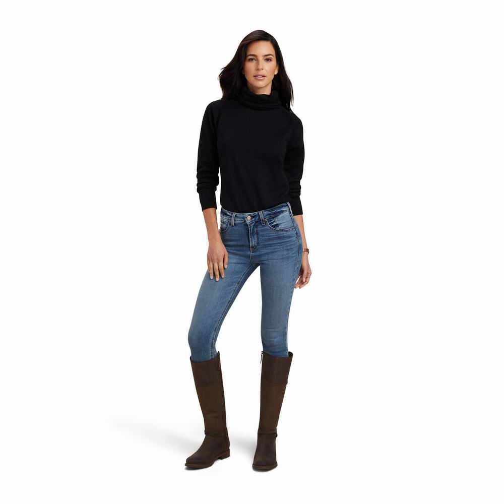 Women's Ariat Lexi Sweaters Black | BERH-39104