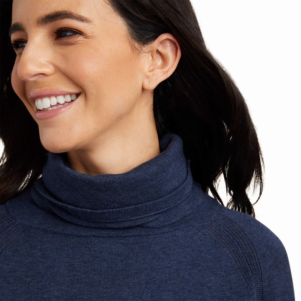 Women's Ariat Lexi Sweaters Navy | FGXN-40981