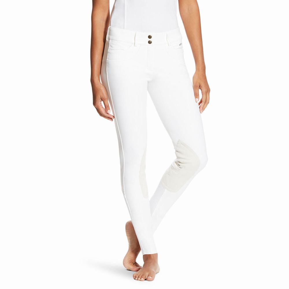 Women\'s Ariat Olympia SMU Pants White | VWHK-97425