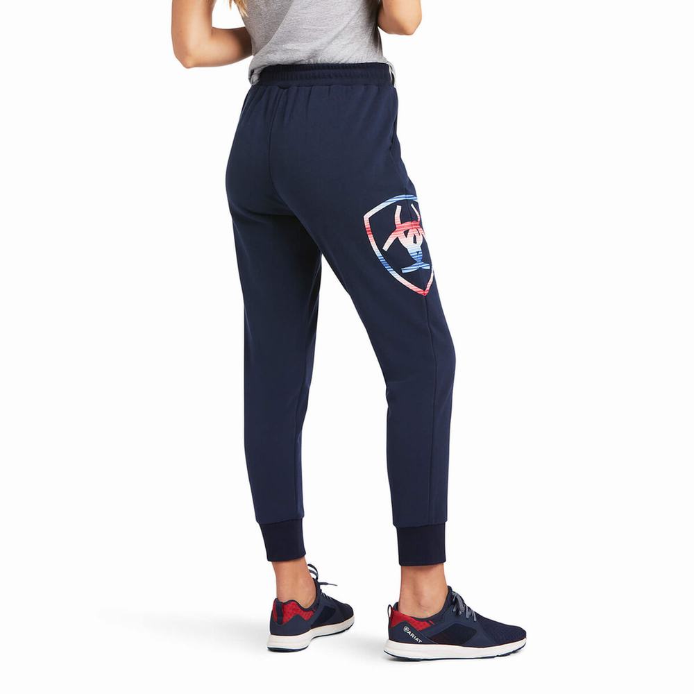 Women's Ariat Pants Navy | FASI-34092