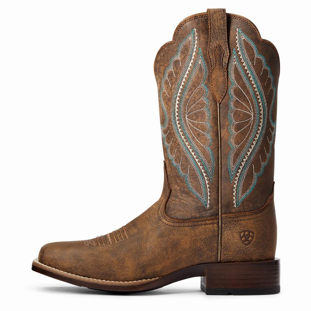 Women's Ariat PrimeTime Western Boots Brown | JLSI-25643