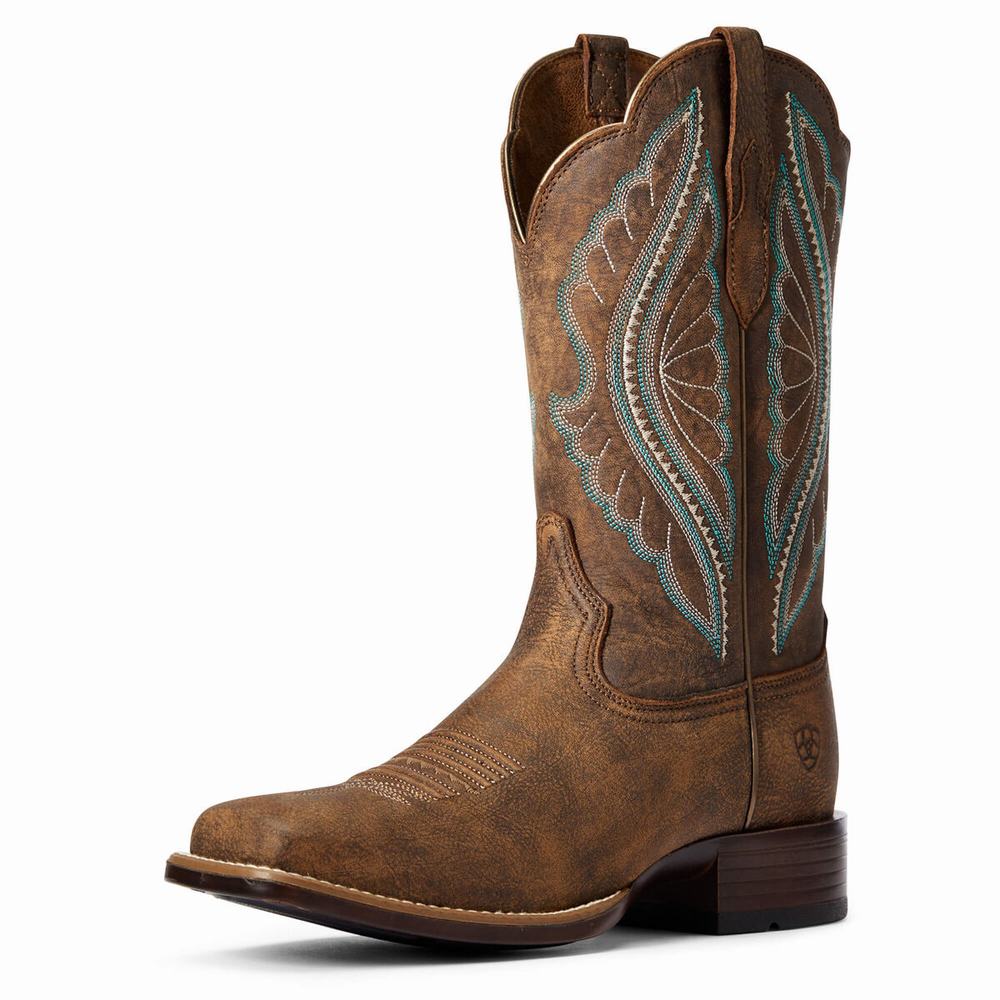 Women\'s Ariat PrimeTime Western Boots Brown | JLSI-25643