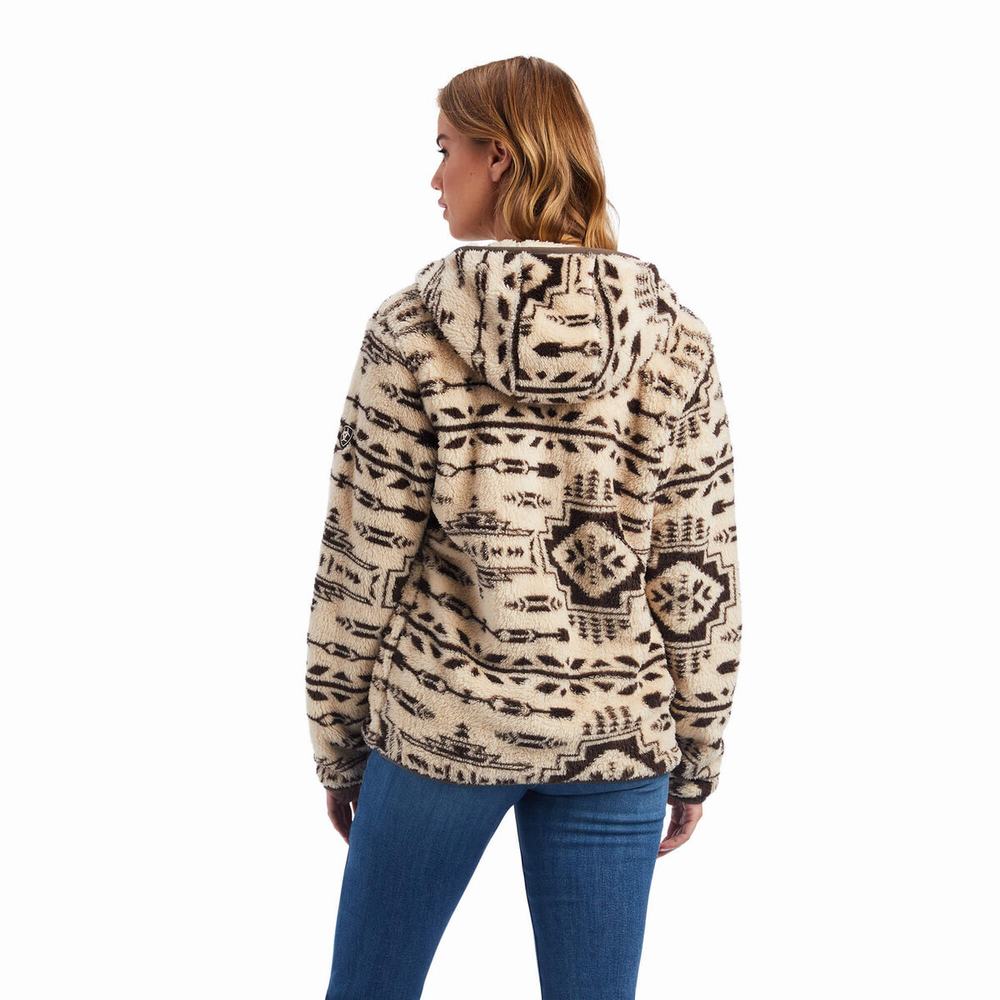 Women's Ariat REAL Berber Hoodie Multicolor | BSYH-15892