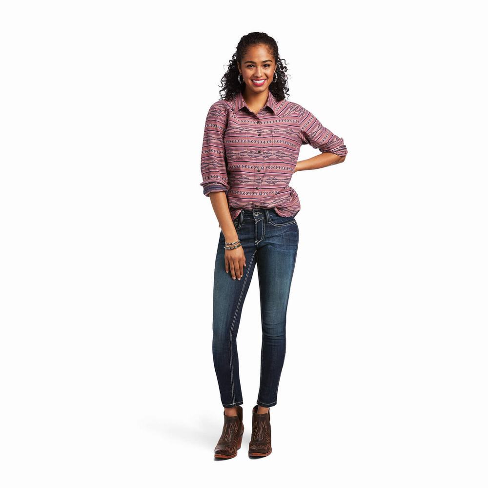 Women's Ariat REAL Billie Tops Multicolor | TVHO-05742