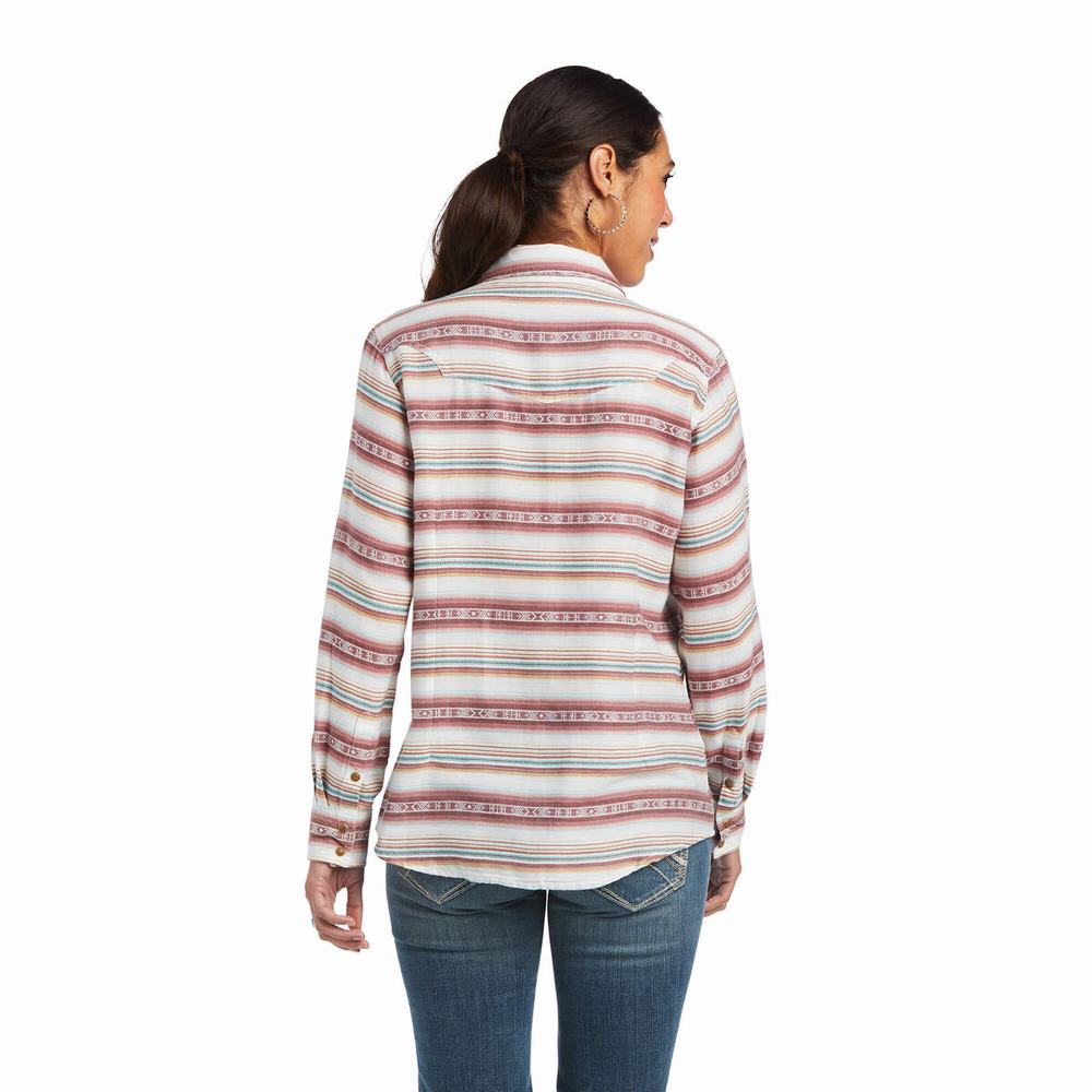 Women's Ariat REAL Rosewood Tops Multicolor | DGRZ-76358