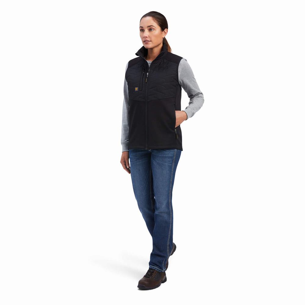 Women's Ariat Rebar Cloud 9 Vests Black | YPTC-73462