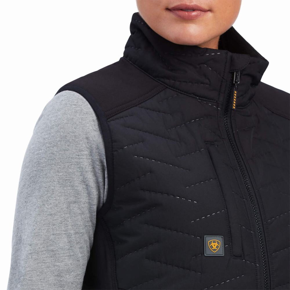 Women's Ariat Rebar Cloud 9 Vests Black | YPTC-73462