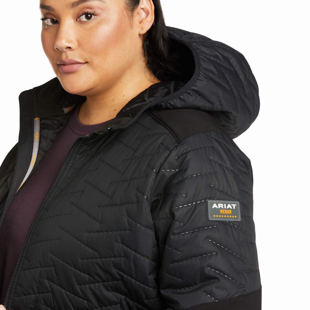 Women's Ariat Rebar Cloud 9 Water Resistant Insulated Jackets Black | ECSB-48073