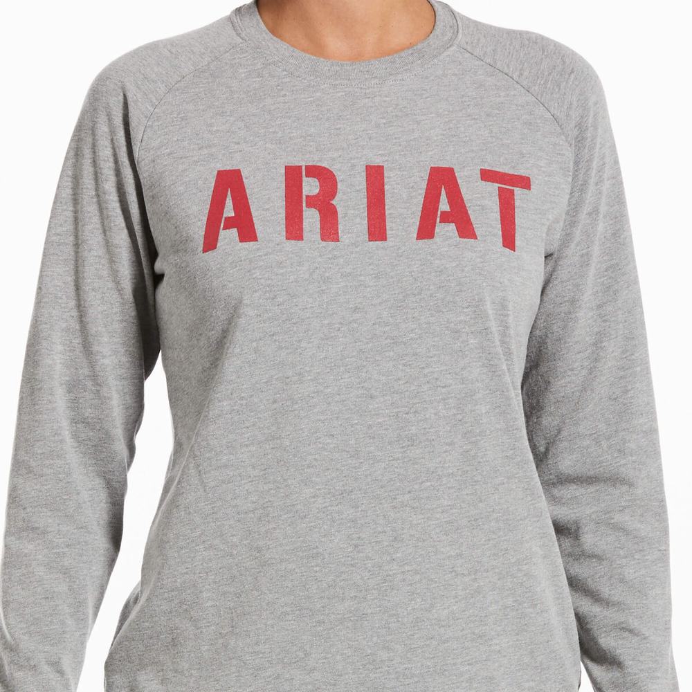 Women's Ariat Rebar CottonStrong Block T Shirts Grey | HUIE-42103