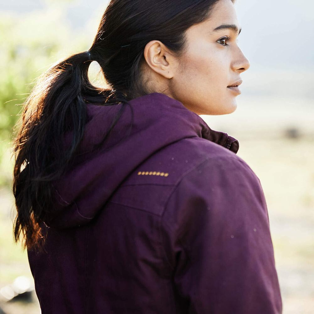 Women's Ariat Rebar DuraCanvas Insulated Jackets Purple | SQIE-06394