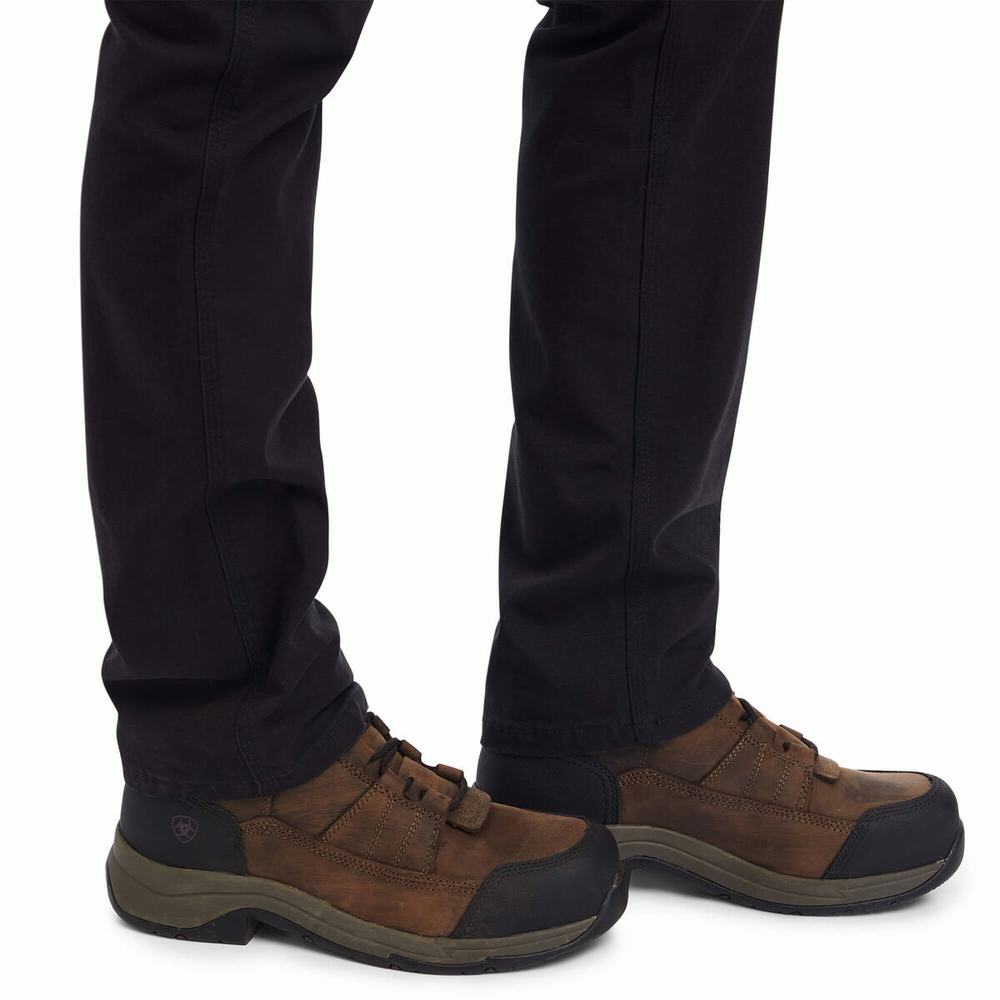 Women's Ariat Rebar DuraStretch Made Tough Leg Pants Black | LFUZ-04128