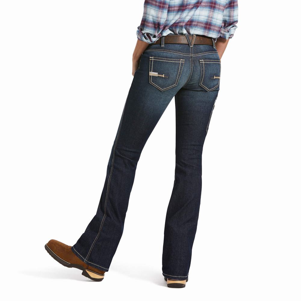 Women's Ariat Rebar DuraStretch Riveter Cut Straight-Fit Jeans Multicolor | SJPX-49265