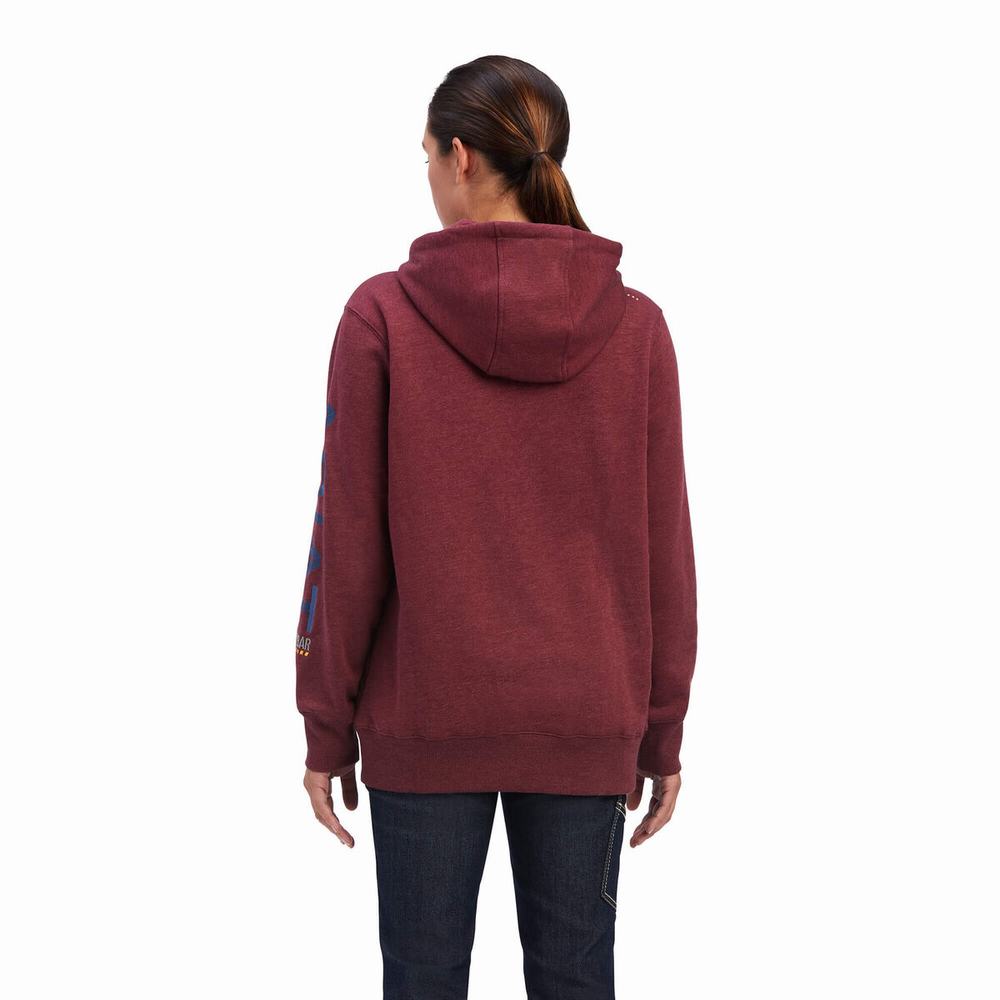 Women's Ariat Rebar Graphic Hoodie Navy | WLQA-14207