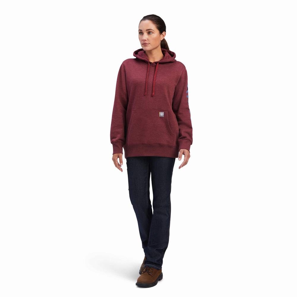 Women's Ariat Rebar Graphic Hoodie Navy | WLQA-14207