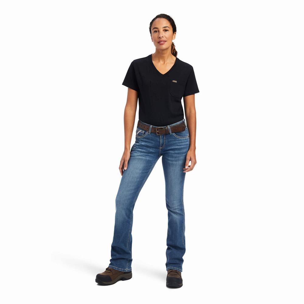 Women's Ariat Rebar Riveter Cut Straight-Fit Jeans Multicolor | YRUI-40239