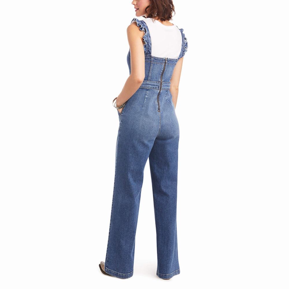 Women's Ariat Ruffle Overall Dress Multicolor | KFSZ-34516