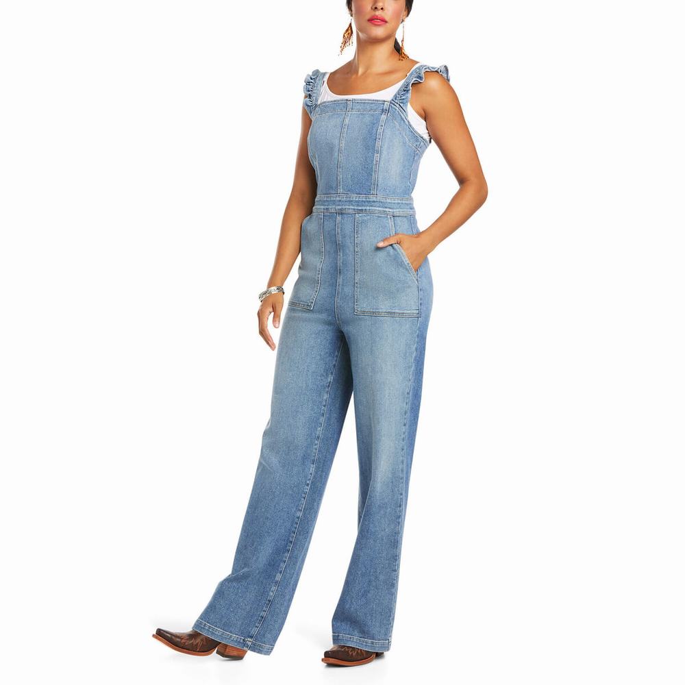 Women\'s Ariat Ruffle Overall Dress Multicolor | KFSZ-34516