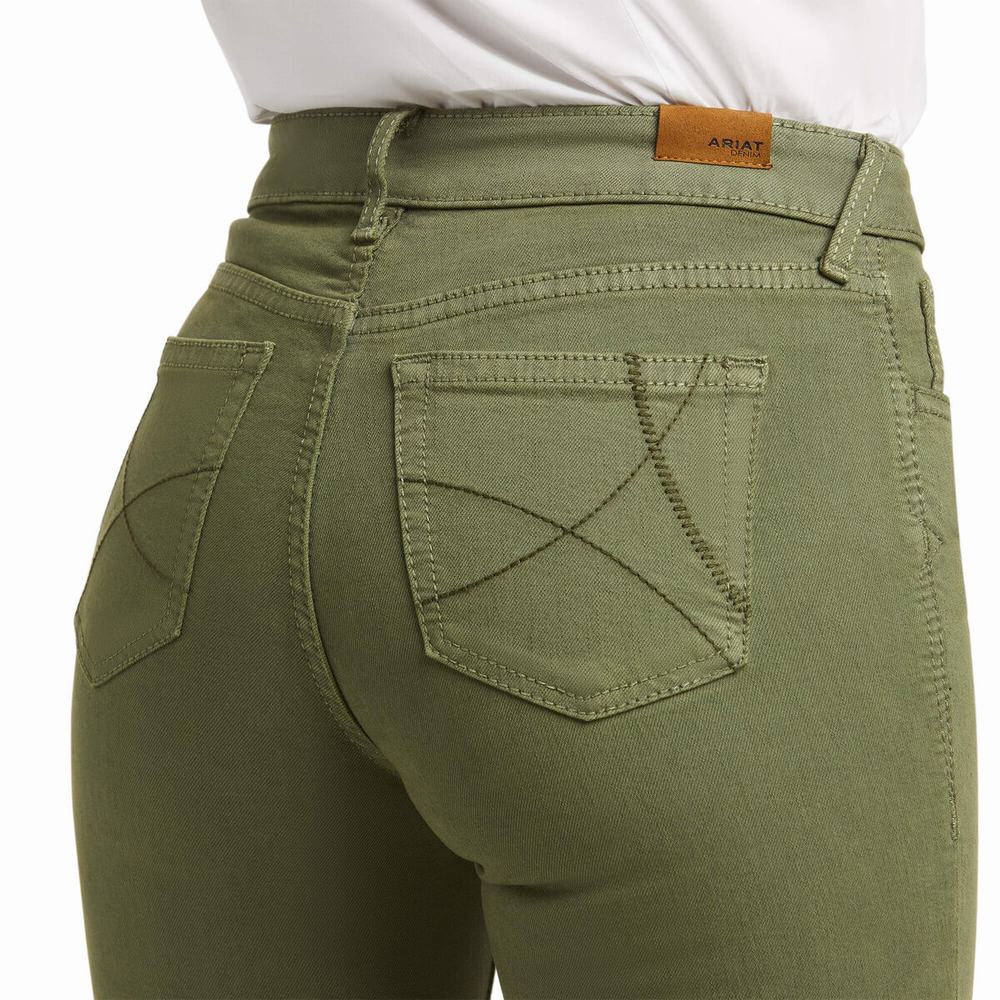 Women's Ariat Slim Ella Skinny Jeans Green | CGPB-97420