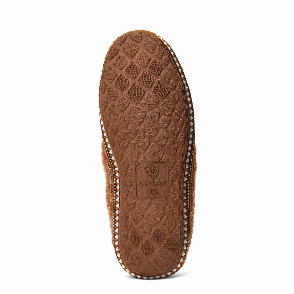 Women's Ariat Slippers Brown | AKDB-76530