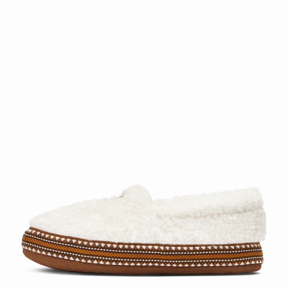 Women's Ariat Snuggle Slippers Beige | YHML-96015