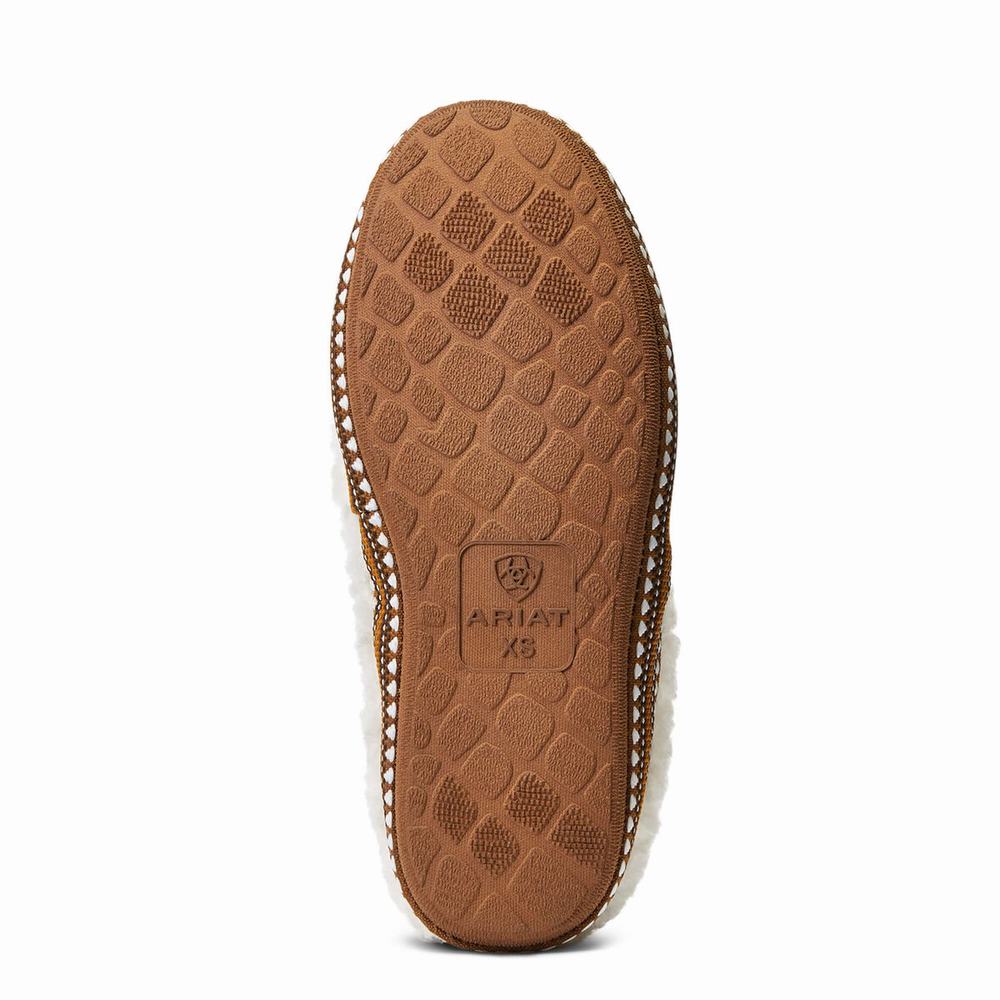 Women's Ariat Snuggle Slippers Beige | YHML-96015