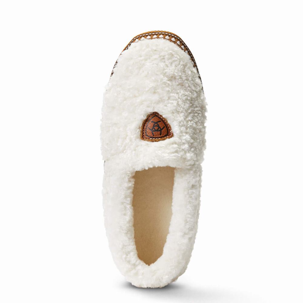 Women's Ariat Snuggle Slippers Beige | YHML-96015