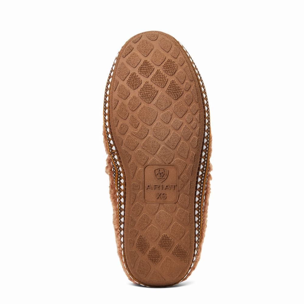 Women's Ariat Snuggle Slippers Brown | VHQP-15946