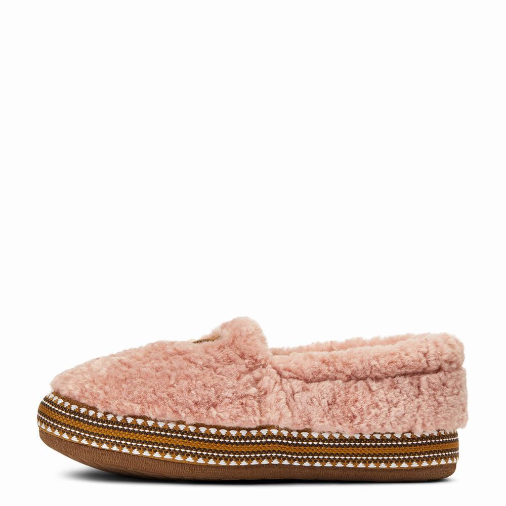 Women's Ariat Snuggle Slippers Pink | JFPG-62138