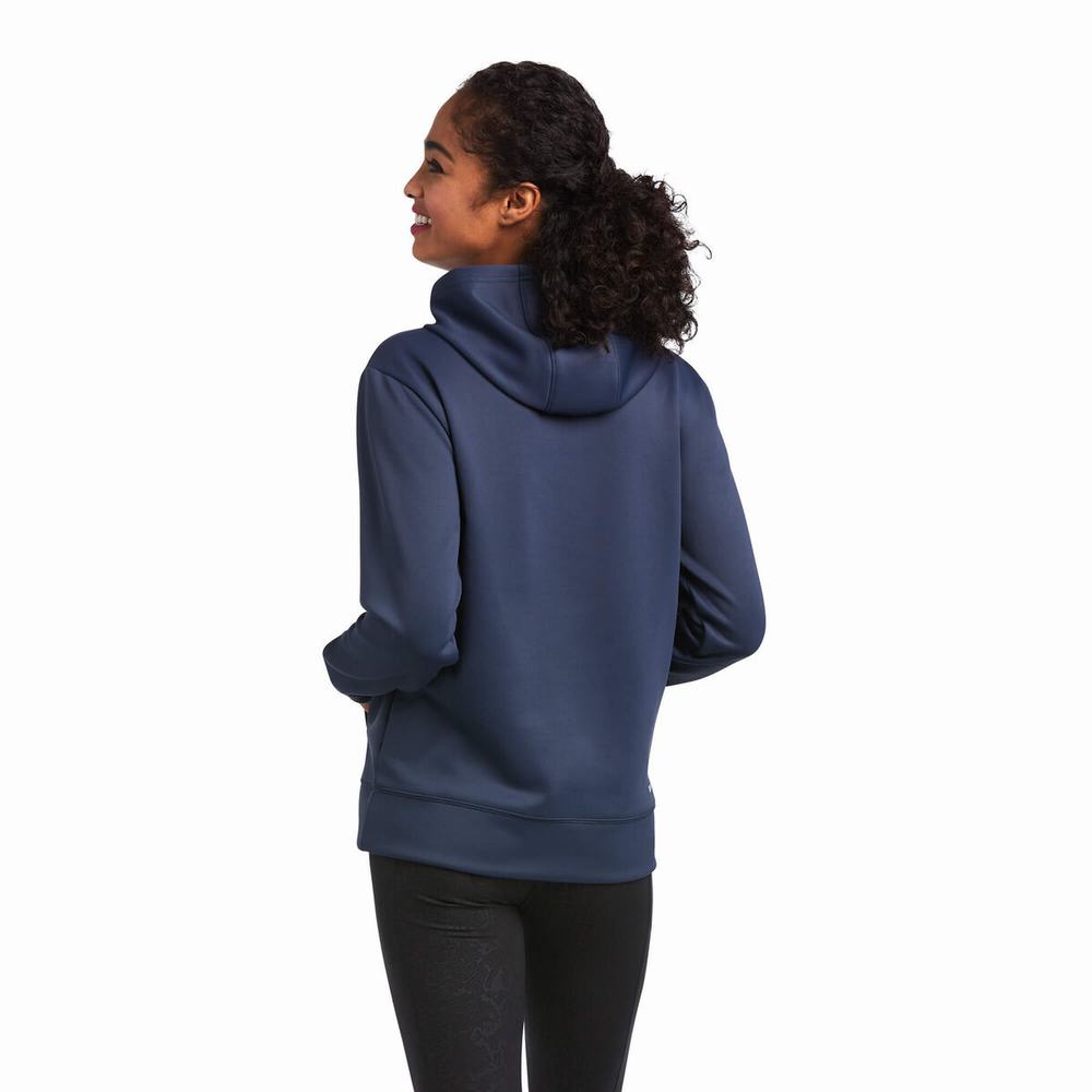 Women's Ariat TEK Hoodie Blue | EBZG-87316