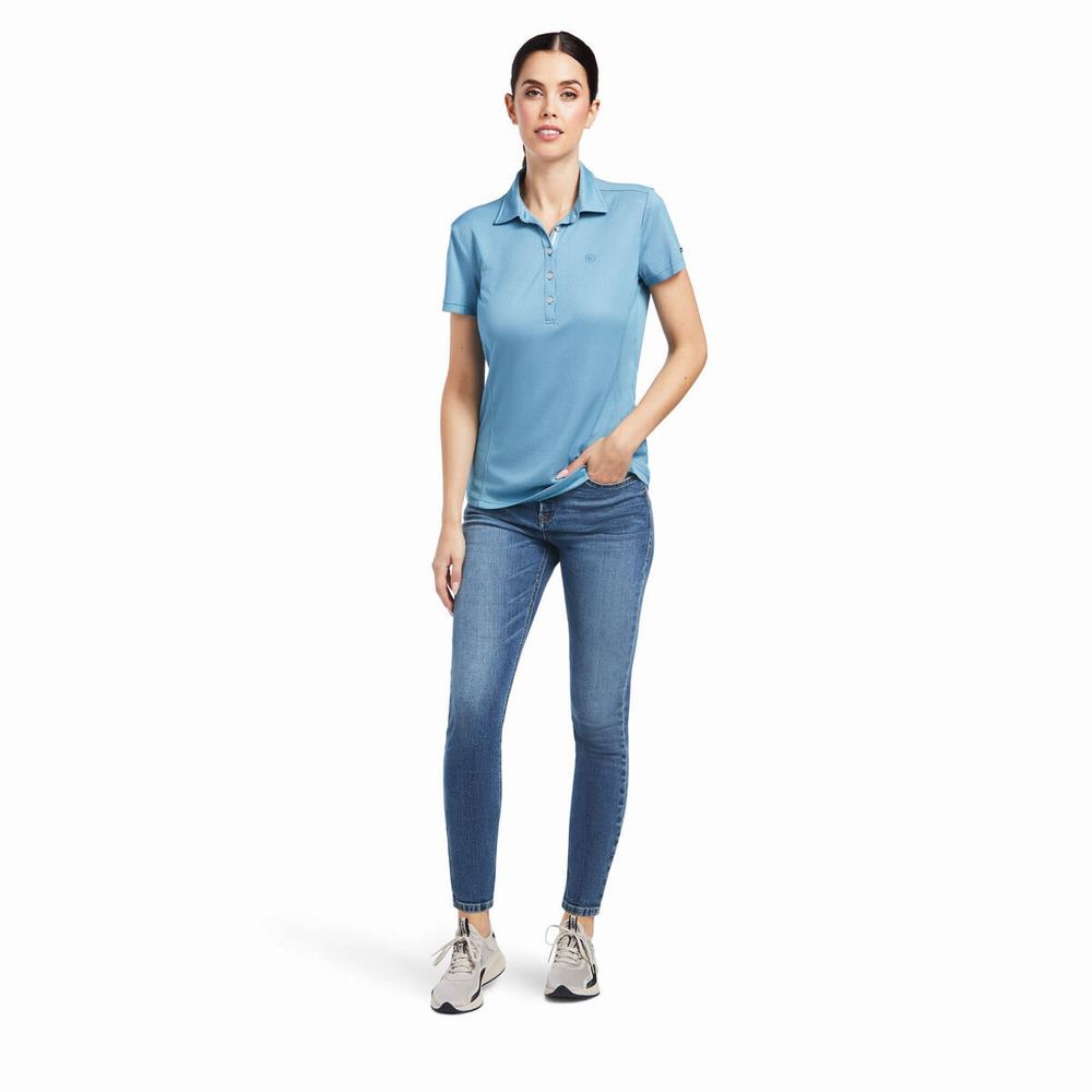 Women's Ariat Talent Tops Blue | IMQA-58412