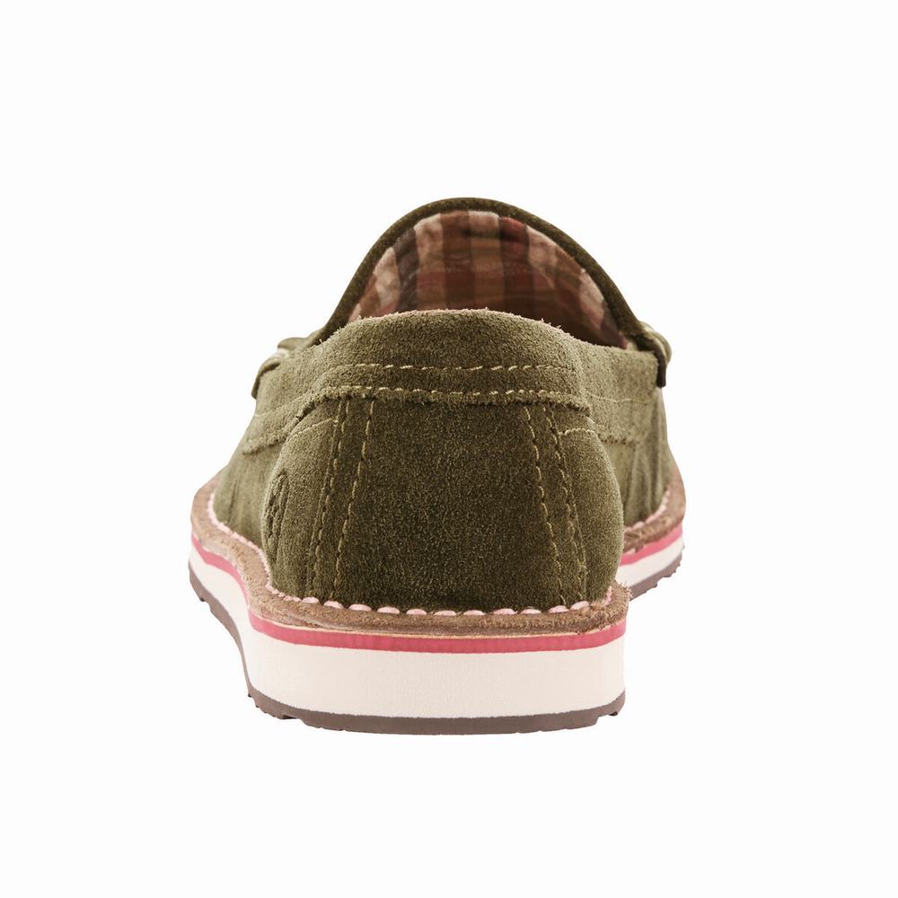 Women's Ariat Tassel Cruiser Sneakers Olive | CZXB-48320