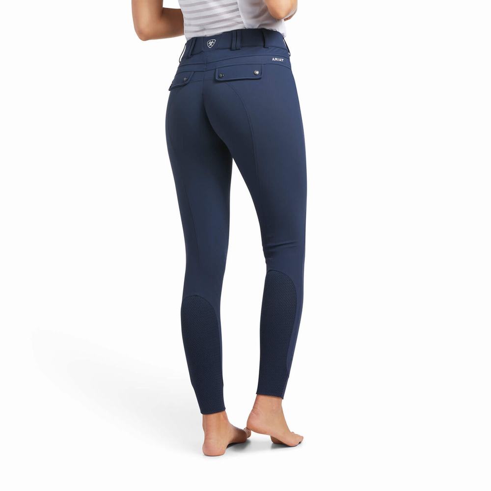 Women's Ariat Tri Factor Grip Pants Blue | SMLB-08963