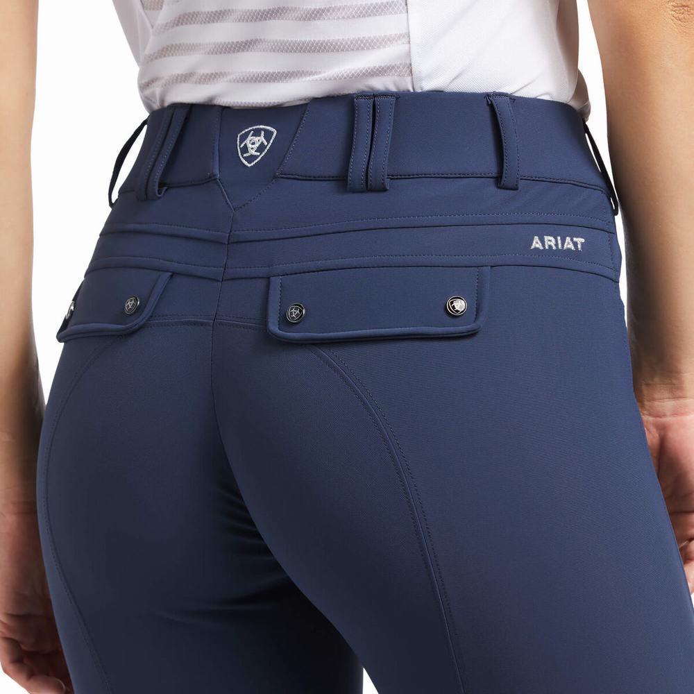 Women's Ariat Tri Factor Grip Pants Blue | SMLB-08963