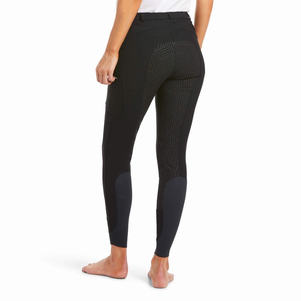 Women's Ariat Triton Grip Full Seat Breech Pants Black | RUXH-87695