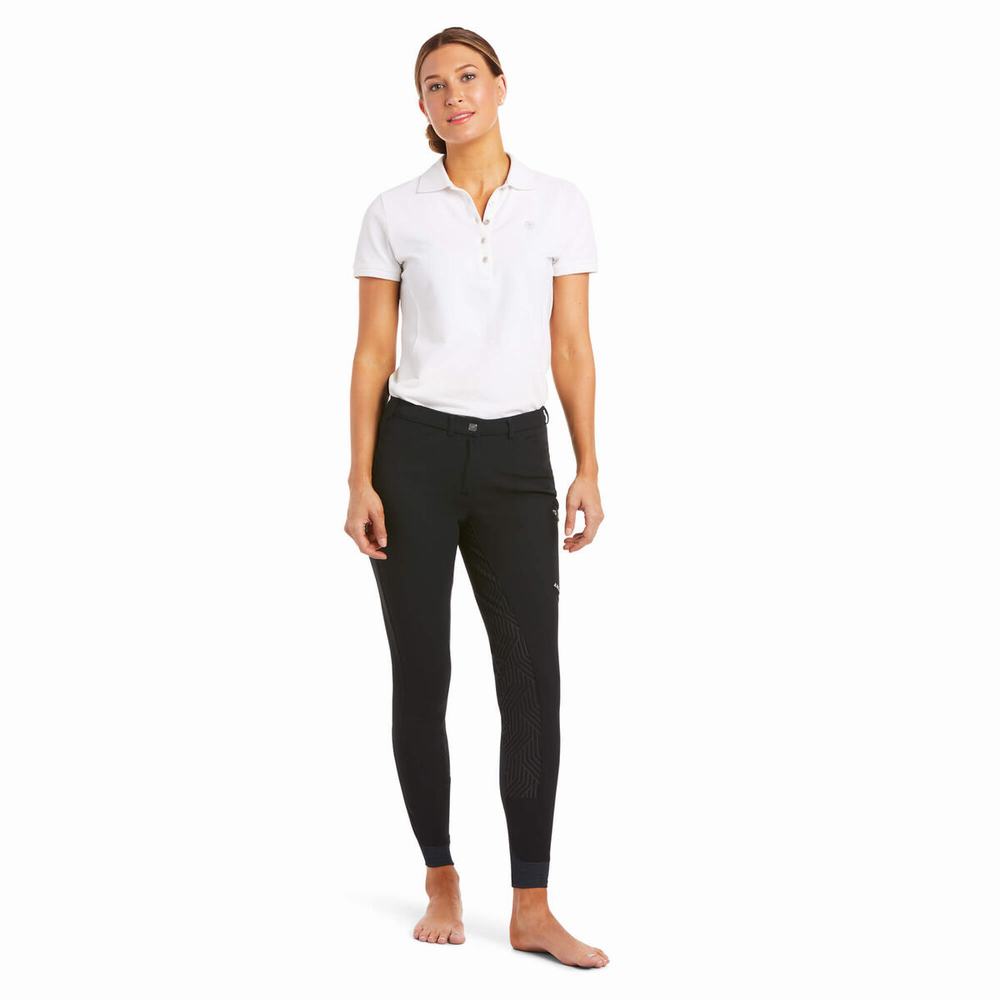 Women's Ariat Triton Grip Full Seat Breech Pants Black | RUXH-87695