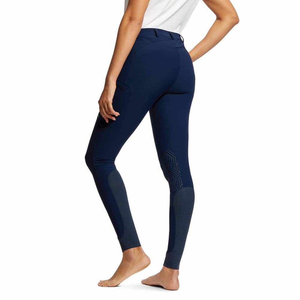 Women's Ariat Triton Grip Pants Navy | QAXU-18569