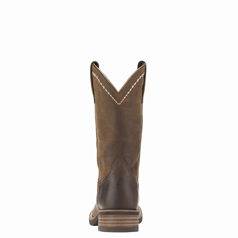 Women's Ariat Unbridled Roper Western Boots Brown | VXQC-73168