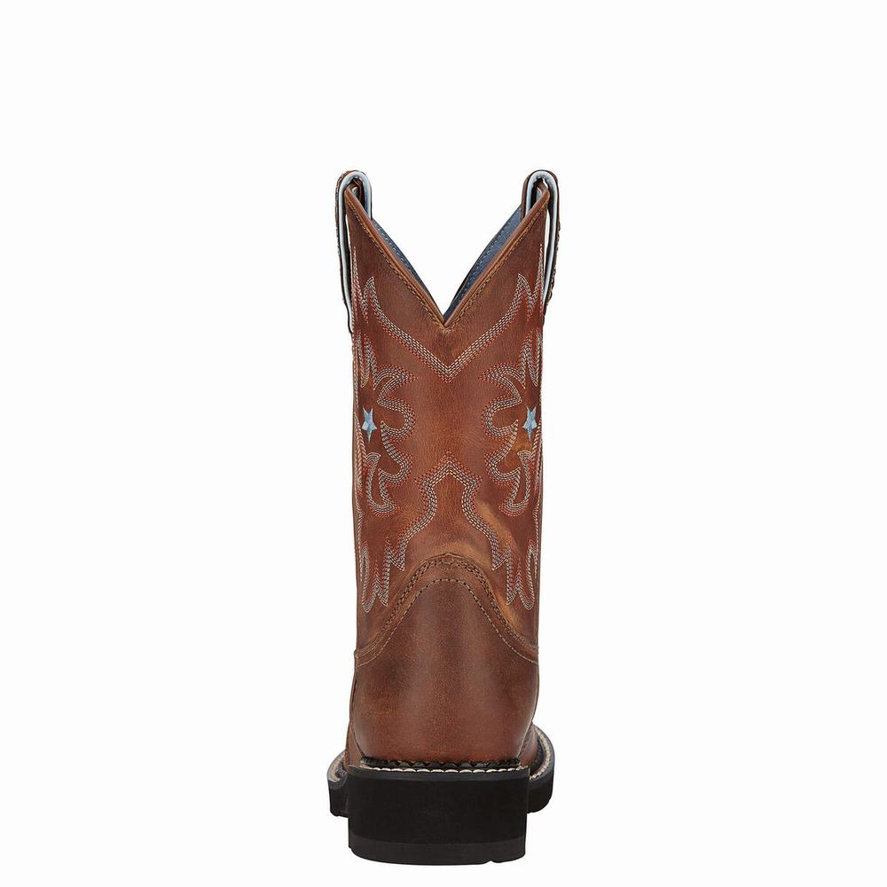 Women's Ariat Western Boots Brown | VIXN-34059